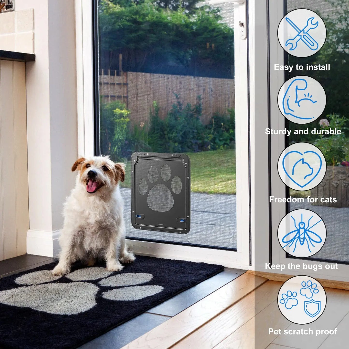 Stress-Free Magnetic Dog Flap - Just Paws & Play