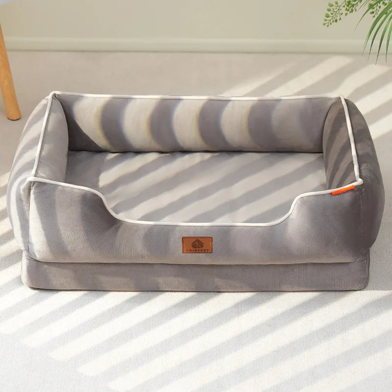 Dutch Velvet Dog Bed with Removable Sponge Pad 2 - Just Paws & Play