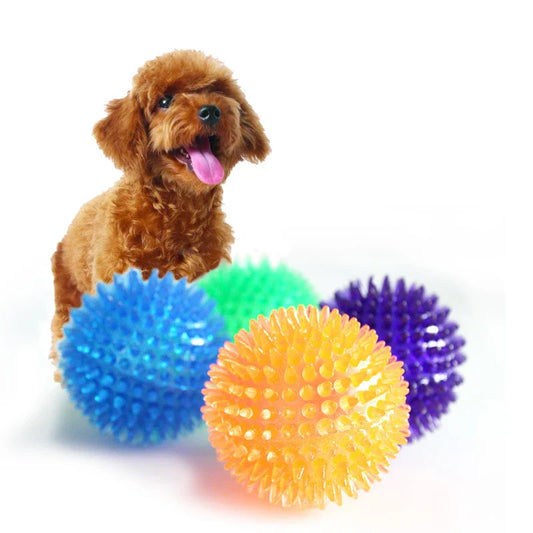 Squeaky Polka Pet Toy Ball - Just Paws & Play