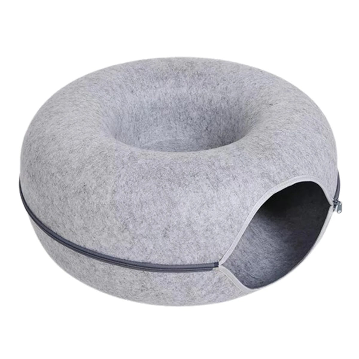 Donut Cat Bed -  Cozy & Interactive Tunnel bed - Just Paws & Play