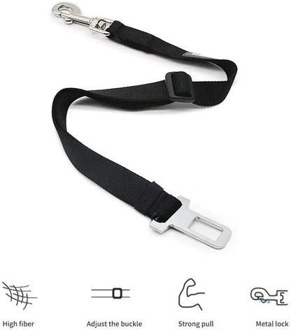 Adjustable Pet Car Seat Belt - Safety Harness Clip for Cats & Dogs