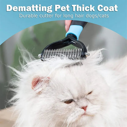 ProGroom 2-in-1 Pet Deshedding Brush and Demitting Comb