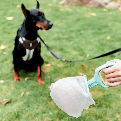 CleanPaws Pet Waste Scooper with Attached Bag Dispenser