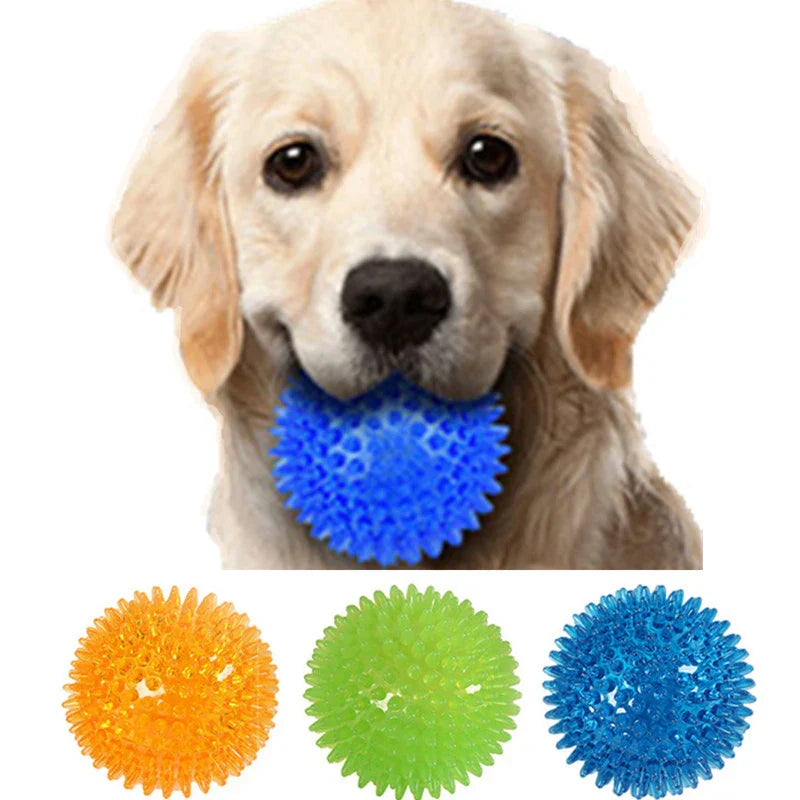 Squeaky Polka Pet Toy Ball