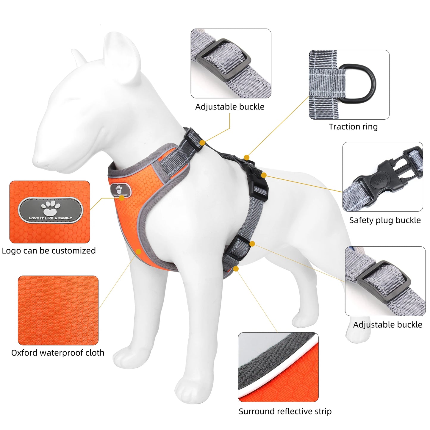 Reflect Vest All-Weather Dog Harness