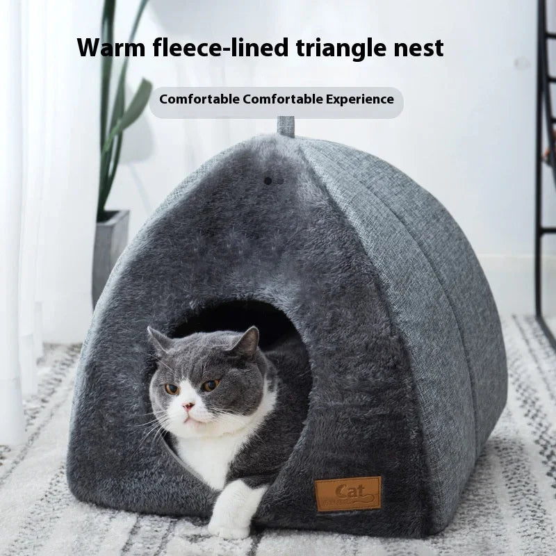 New 2in1 Triangle Cat Cave - Just Paws & Play
