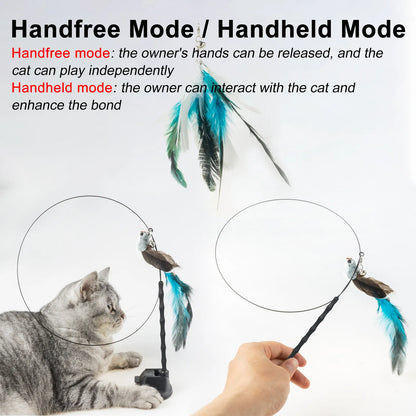 FelineFlicker: Interactive Hands-Free Cat Wand with Bell & Suction Cup