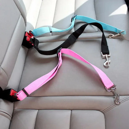 Adjustable Pet Car Seat Belt - Safety Harness Clip for Cats & Dogs