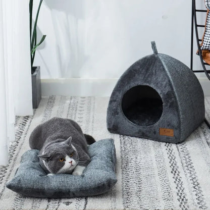 New 2in1 Triangle Cat Cave - Just Paws & Play