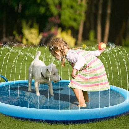 SplashPaws Inflatable Dog Swimming Pool & Water Sprinkler Pad