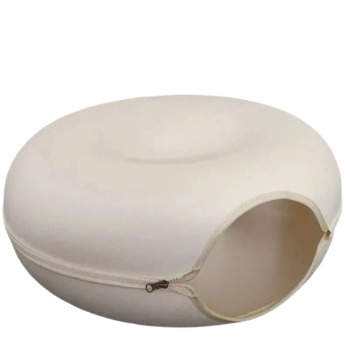 Donut Cat Bed -  Cozy & Interactive Tunnel bed - Just Paws & Play