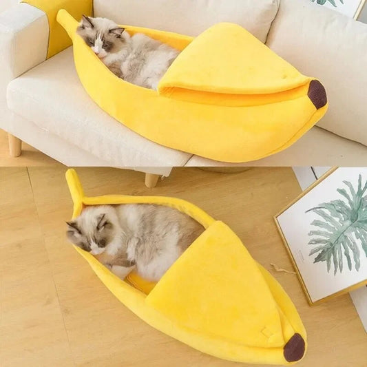 Cosy Banana Cat Bed