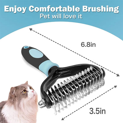 ProGroom 2-in-1 Pet Deshedding Brush and Demitting Comb