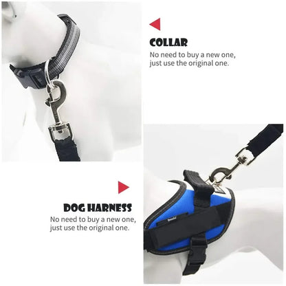 Adjustable Pet Car Seat Belt - Safety Harness Clip for Cats & Dogs