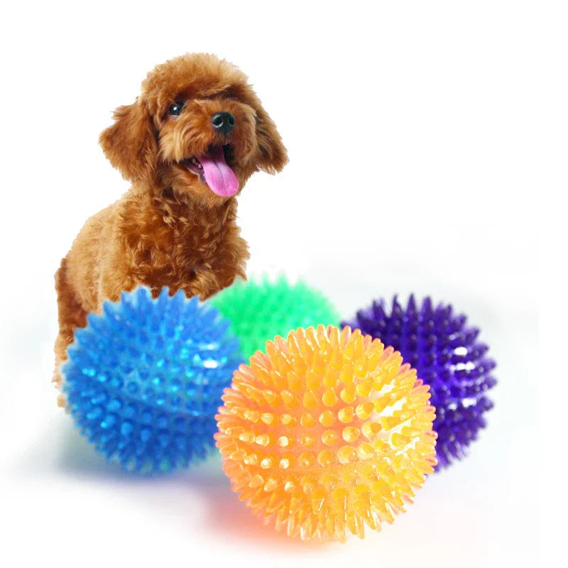 Squeaky Polka Pet Toy Ball