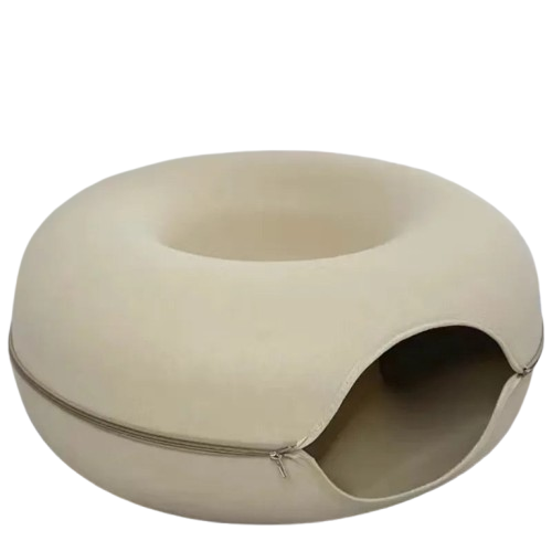 Donut Cat Bed -  Cozy & Interactive Tunnel bed - Just Paws & Play