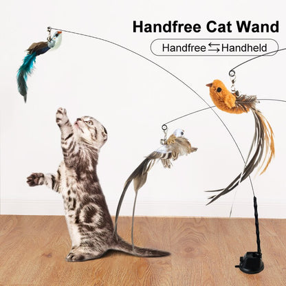 FelineFlicker: Interactive Hands-Free Cat Wand with Bell & Suction Cup