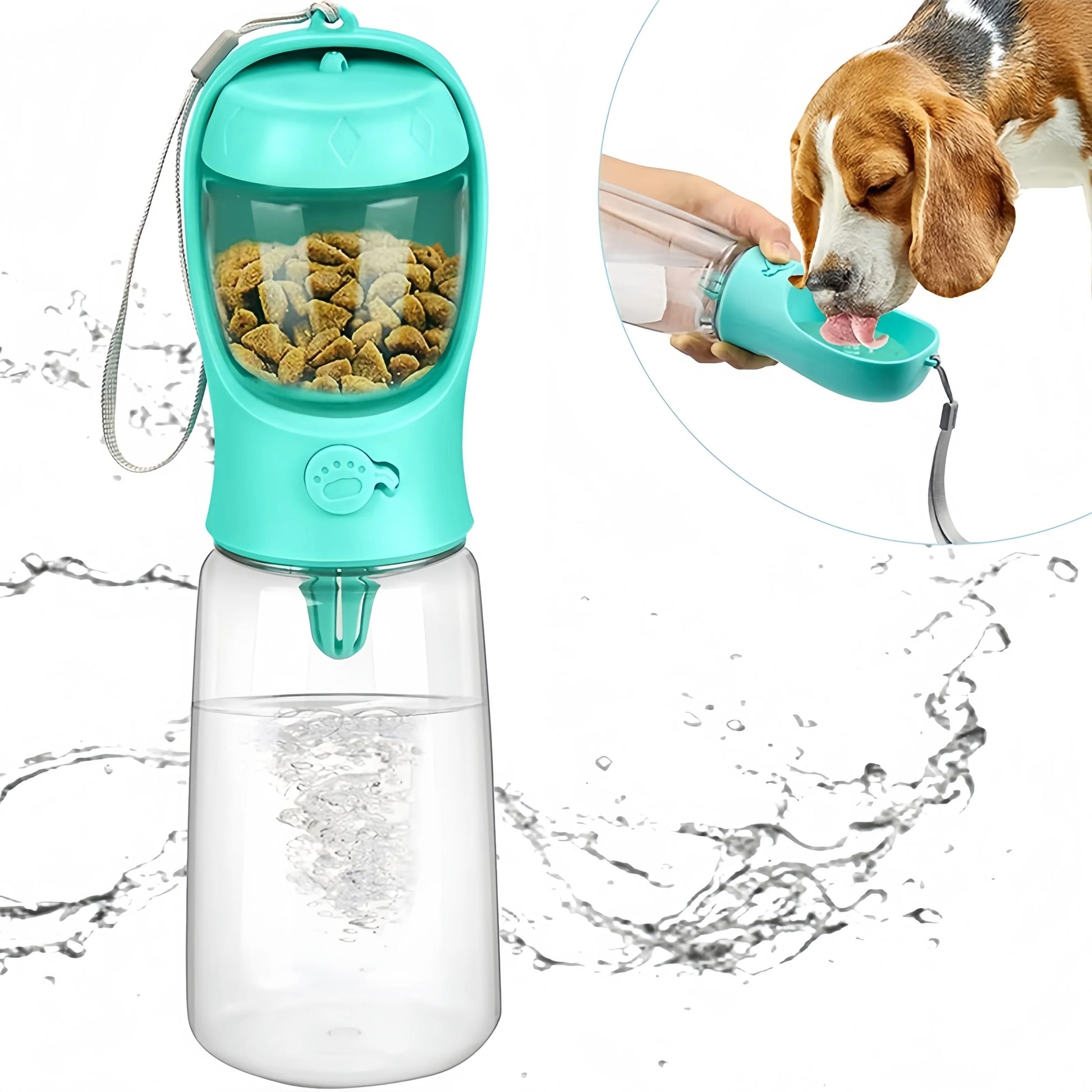 Portable Dog Water Bottle & Feeder - Just Paws & Play
