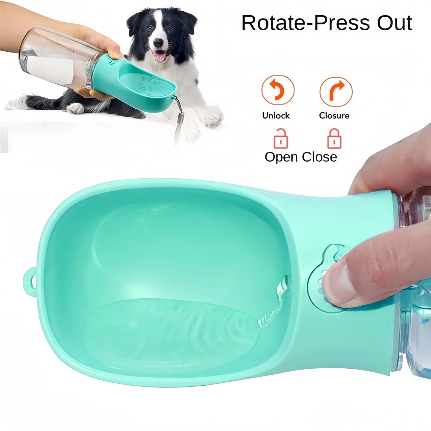 Portable Dog Water Bottle & Feeder - Just Paws & Play
